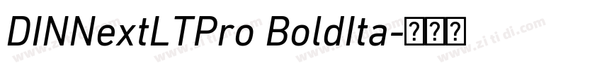 DINNextLTPro BoldIta字体转换